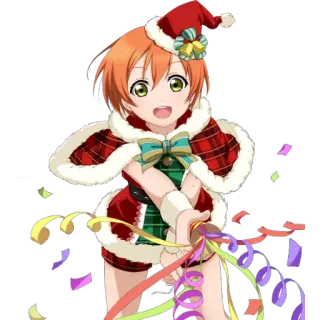 🎉 anime, christmas, girl, cartoon, festive, celebration, confetti telegram sticker