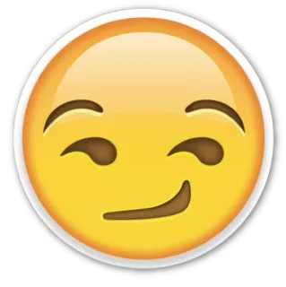 😏 emoji, sorrisetto, faccia, giallo, espressione, emoticon telegram sticker