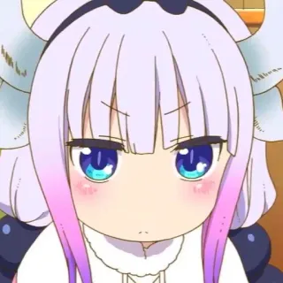 🤍 Kanna Kamui Miss Kobayashi's Dragon Maid Anime, Drago, Loli, Carino, Kanna, Kawaii telegram sticker