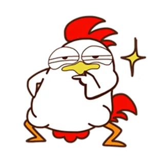 😶 Huhn, Cartoon, lustig, Tier, süß, Glitzer telegram sticker