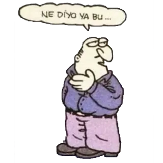 😐 NE DİYO YA BU... 만화, 말풍선, 남자 telegram sticker