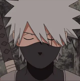 🗡️ Kakashi Naruto anime, ninja, weapon, mask, Kakashi, Naruto, sword telegram sticker