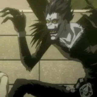 🎭 Ryuk Death Note Ryuk, Death Note, Anime, Manga, Shinigami, Postać telegram sticker