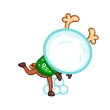 ❤️ 순록, 크리스마스, 눈싸움, 만화, 휴일, 동물, 겨울 telegram sticker