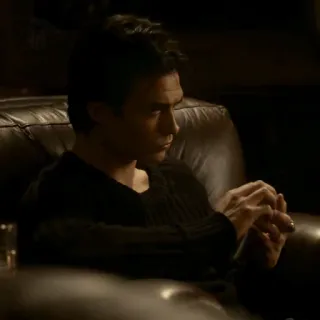 🍸 Damon Salvatore The Vampire Diaries Vampier, Portret, Man, TV Serie, The Vampire Diaries, Damon Salvatore telegram sticker
