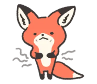 🍗 狐狸, 动物, 可爱, 贴纸, 卡通, 插画 telegram sticker