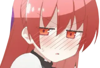 😶 อนิเมะ, เขิน, ผู้หญิง, น่ารัก, ตัวละคร telegram sticker