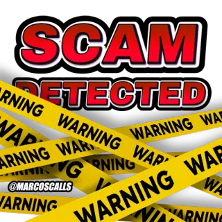 🤮 SCAM DETECTED WARNING @MARCOSCALLS scam, warning, alert, caution, internet safety telegram sticker