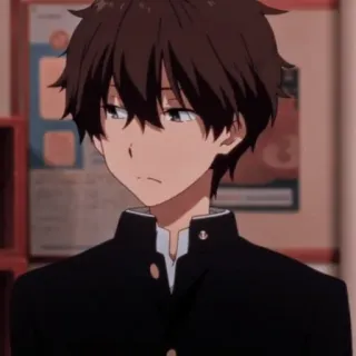 📜 anime, boy, school uniform, character, teenager telegram sticker