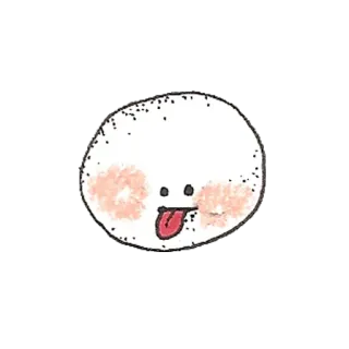 😛 милый, мультик, лицо, язык, румянец, эмодзи telegram sticker