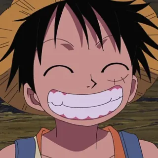 😁 Monkey D. Luffy One Piece Anime, Mangá, One Piece, Luffy, Desenho animado telegram sticker