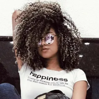 🙆‍♀ happiness
it's waking up thinking you're late for school, then realize it's weekend curly hair, sunglasses, woman, happiness, weekend, t-shirt telegram sticker