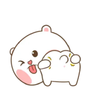 🤪 kawaii, cute, animal, sticker, cartoon, funny telegram sticker