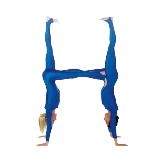 😓 Acrobates, Lettre humaine, Lettre H, Gymnastique, Performance, Équilibre whatsapp sticker
