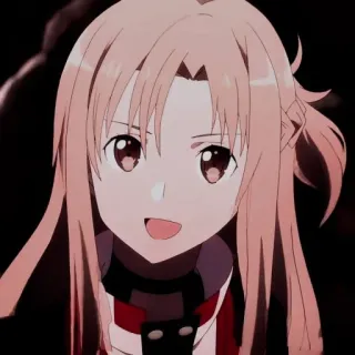 🐭 Asuna Yuuki Sword Art Online anime, character, Asuna, Yuuki, Sword Art Online, girl, kawaii whatsapp sticker