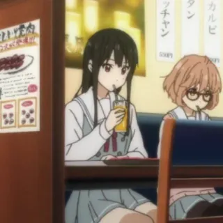 🍶 Anime, Schulmädchen, Getränk, Kawaii whatsapp sticker
