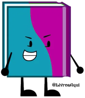 😏 @LivrosAqui libro, cartone animato, personaggio, oggetto telegram sticker