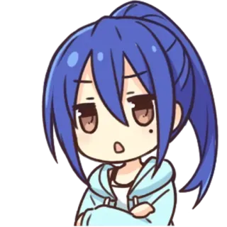 😒 Anime, Chibi, Fille, Mignon, Autocollant whatsapp sticker