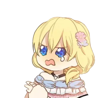 🤐 triste, chorando, anime, garota, mangá whatsapp sticker