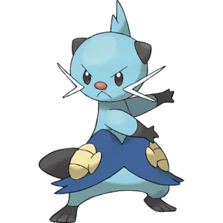 🐉 Oshawott Pokemon oshawott, pokemon, anime, blue, cute, sticker, cartoon telegram sticker