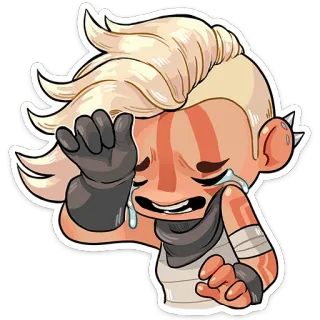 😃 pleurer, triste, dessin animé, autocollant, larmoiement, bouleversé telegram sticker