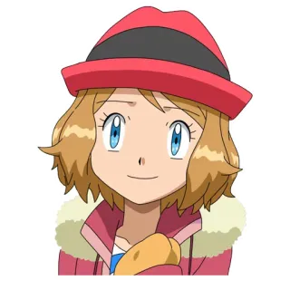 😌 Serena Pokemon Anime, Cartone animato, Ragazza, Pokémon, Serena, Personaggio telegram sticker