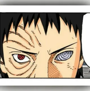 ⚫️ Obito Uchiha Naruto Anime, Manga, Sharingan, Rinnegan, Uchiha telegram sticker