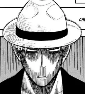 💀 CHII Mangá, Anime, Homem, Chapéu telegram sticker