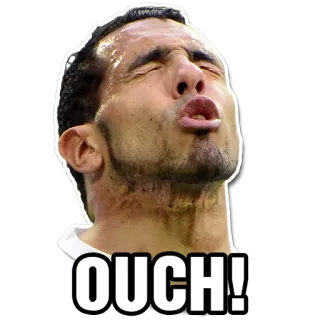 😫 OUCH! Ой, Боль, Выражение лица, Лицо, Реакция, Травма telegram sticker