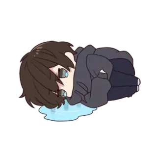 😭 piangere, triste, anime, cartone animato, emozione telegram sticker