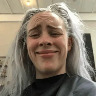 🌊 Billie Eilish piosenkarz, muzyka, celebryta, portret, twarz telegram sticker