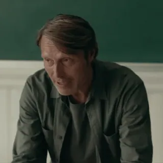 🥸 Mads Mikkelsen actor, man, serious, portrait, film telegram sticker