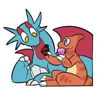 🍰 pokemon, fictional character, animal, cartoon whatsapp sticker