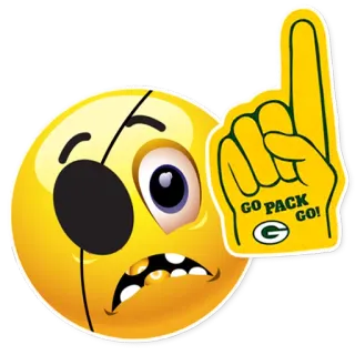 🖕 GO PACK GO! Emoji, Football, Sports, Green Bay Packers, Go Pack Go, Équipe, Fan telegram sticker