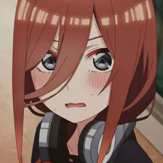🔪 Miku Nakano The Quintessential Quintuplets Аниме, Манга, Наушники, Пять невест, Мику Накано telegram sticker