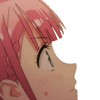 🙄 Anime, Cô Gái, Tóc Hồng, Hoạt Hình, Minh Họa, Nhân Vật telegram sticker