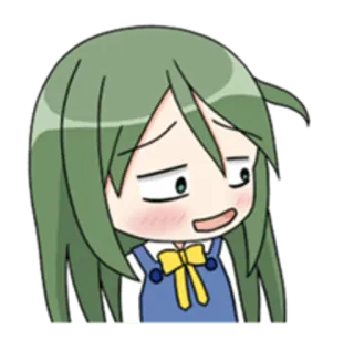 😏 Anime, Chibi, Mädchen, Cartoon, Ausdruck, Süß telegram sticker