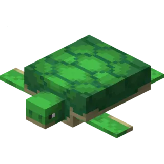 🐢 Minecraft tortue, animal, pixelisé, minecraft, jeu vidéo whatsapp sticker