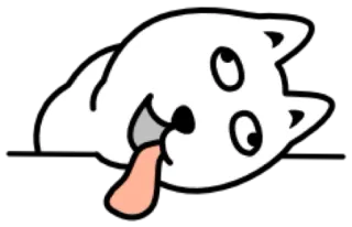 😀 Hund, Cartoon, Tier, Süß, Haustier, Weiß, Zeichnung telegram sticker