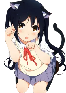 😍 Anime, Fille chat, Kawaii, Mignon, Manga whatsapp sticker