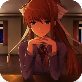 😉 Monika Doki Doki Literature Club! Anime, süß, Mädchen, Monika, Doki Doki telegram sticker