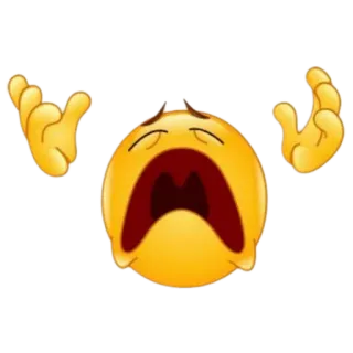 😩 emoji, expression, crying, sad, upset, pleading, begging, emotional telegram sticker