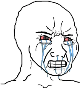 😡 crying, face, meme, rage, upset, tears telegram sticker