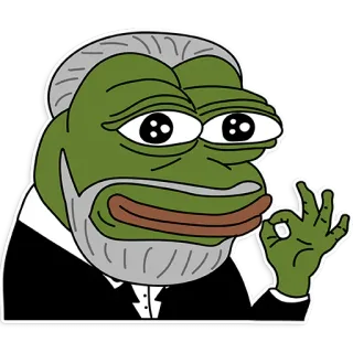 👌 Pepe the Frog meme, pepe, frog, internet culture, okay sign telegram sticker