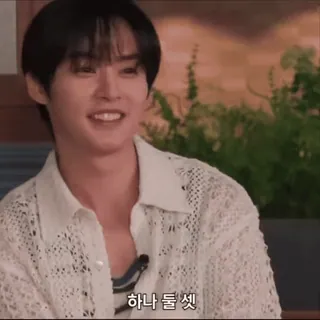😝 하나 둘 셋 sonriendo, hombre, persona, coreano telegram sticker
