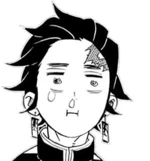 😢 Tanjiro Kamado Demon Slayer Anime, Mangá, Demon Slayer, Tanjiro, Engraçado, Adesivo telegram sticker