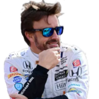🤔 Fernando Alonso 레이싱, 포뮬러 1, 드라이버, 모터스포츠, 스페인어 whatsapp sticker