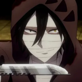 🩸 Isaac Foster (Zack) Angels of Death anime, character, knife, hoodie, Isaac Foster, Zack, Angels of Death telegram sticker