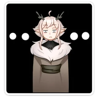 🤨 anime, elf, cute, character, fantasy, drawing telegram sticker