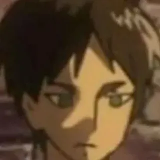 😒 Eren Yeager Attack on Titan Eren Yeager, Attack on Titan, anime, manga, character, anime character whatsapp sticker